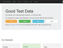 Tablet Screenshot of goodtestdata.com